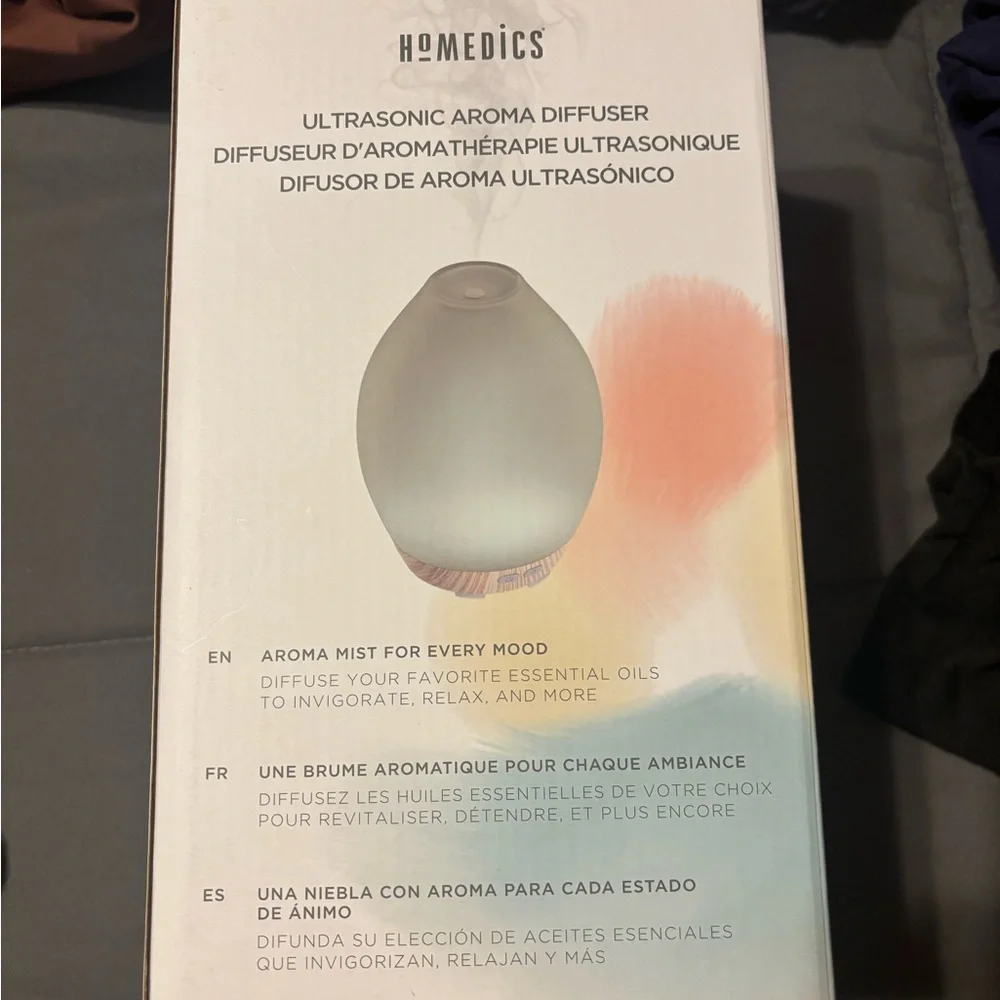 Homedics Ultrasonic Aroma Diffuser - Cream and Tan